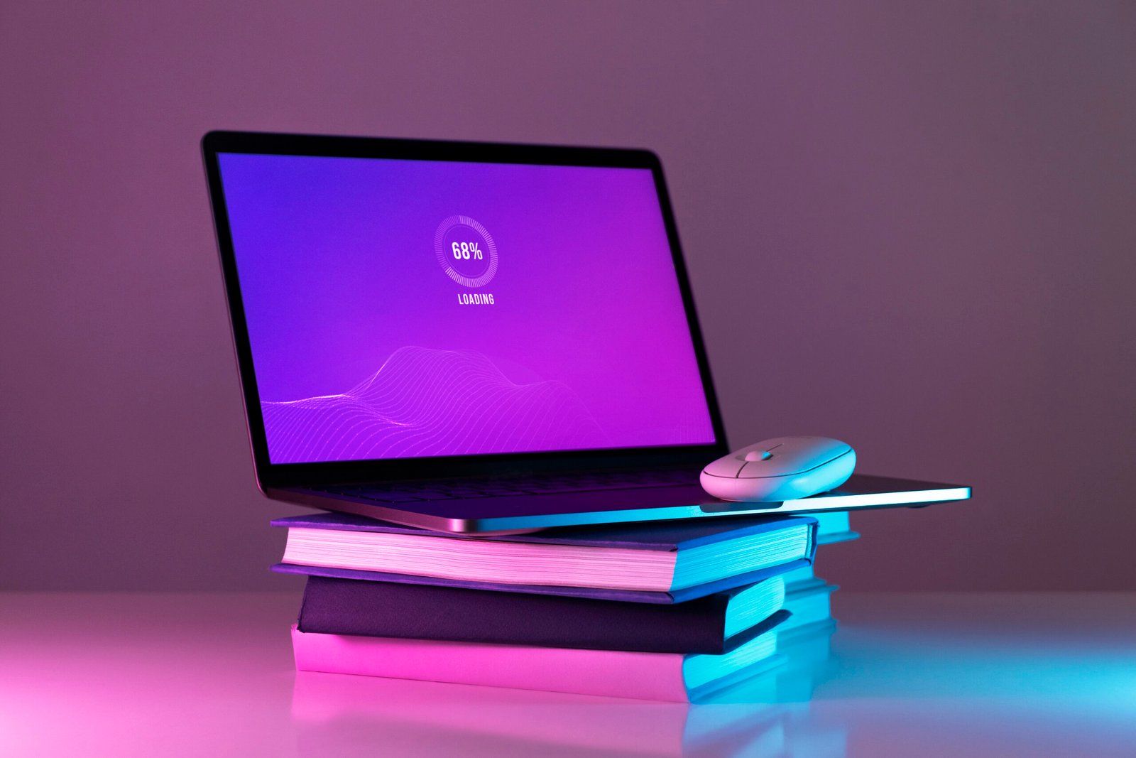 Home still life books versus technology (1)